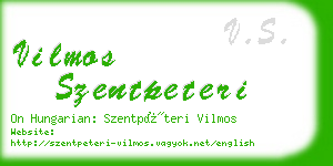vilmos szentpeteri business card